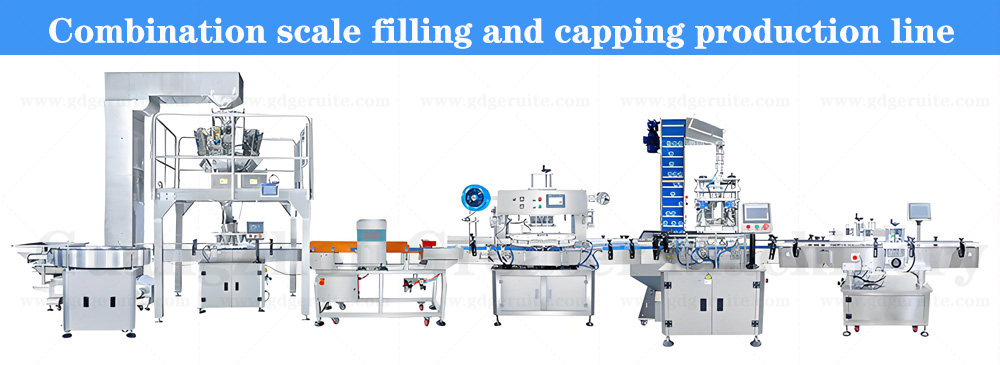 Ten head combination rotary filling and capping production line